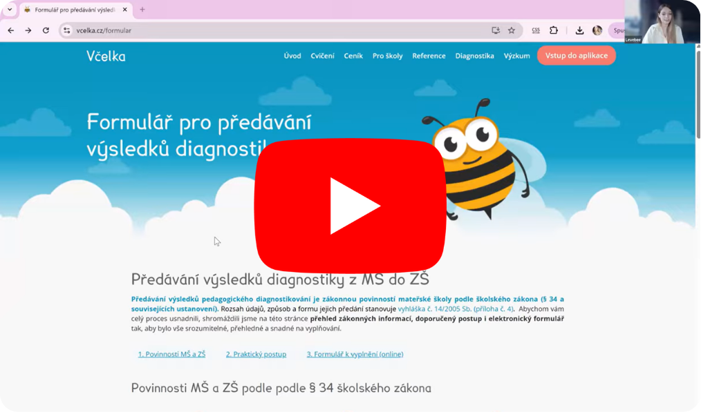 Diagram předávání formulářů